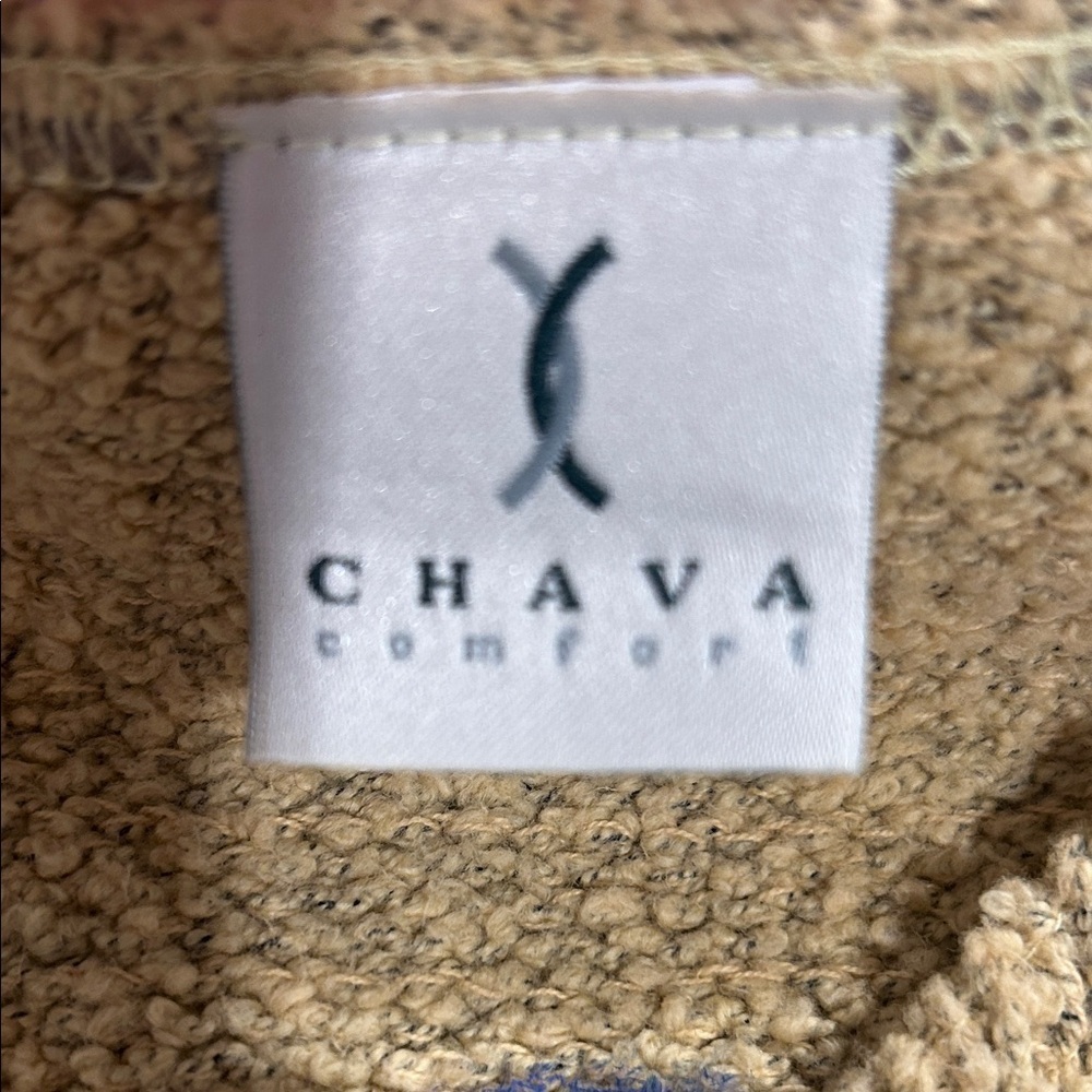Vintage CHAVA Comfort knit  V-Neck Sweater with Artistic Patterns size 1 - Picture 5 of 5
